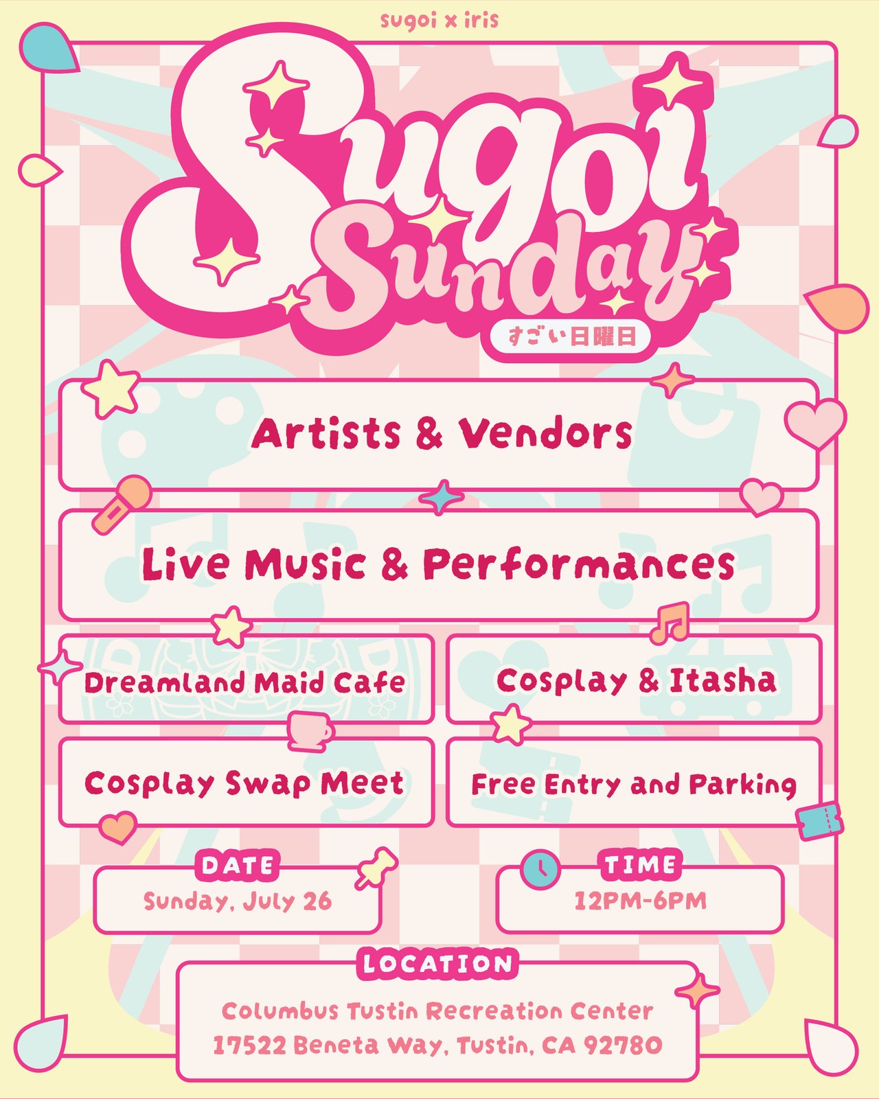 Sugoi Sunday graphic design